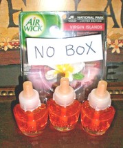3 AirWick VIRGIN ISLANDS Scented Oil Refills Tropical Plumeria Sweet Honeysuckle - $15.66