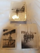 Vintage Lot Of 3 Black And White Photos Soldier WW2 Camp Lee Virginia  - £9.96 GBP