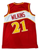 Dominique Wilkins Personnalisé Rouge Pro-Style Basketball Jersey - £39.37 GBP