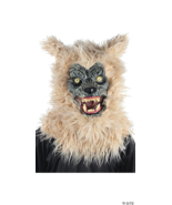 NEW animated Gray/Brown wolf mask w/sound effects, move mouth Werewolf, ... - $58.94 CAD