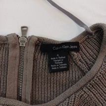 Calvin Klein Jeans WF31N34O Women's Gray Cotton Pullover Thermal Top Shirt Sz M image 4