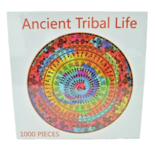 Bgraamiens Brain Games: Ancient Tribal Life Round 1000 Piece Jigsaw Puzz... - £12.38 GBP