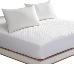 King Size Waterproof Mattress Protector Bamboo Cooling Fitted Mattress Pad Cover - £35.16 GBP