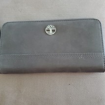 NWT Timberland Womens Leather Wallet RFID Protection Zip Around Clutch Gray - £24.29 GBP