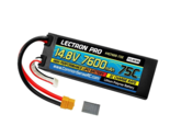 4S7600-75X Lectron Pro 14.8V 7600mAh 75C Hard Case Lipo Battery with XT6... - $154.99