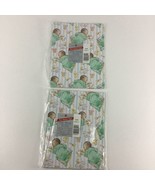 American Greetings Gift Wrap Sleeping Baby Shower Party Vintage New Seal... - $19.75