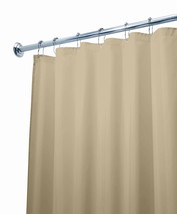 Beige Shower Curtain Liner PVC 70&quot; x 72&quot; Waterproof Metal Grommets Metallic - £6.40 GBP