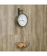 Large Vintage Inspired General Store Scale Clock with Hanging Vegetable ... - $231.87 CAD