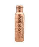 Copper Water Drinking Bottle Hammered Joint Free Ayurveda Health Benefit... - £13.50 GBP