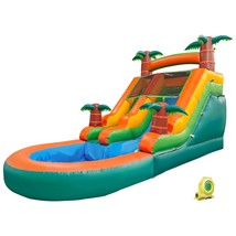 Inflatable Bounce House With Water Slide For Kids Backyard Slides With Splash Po - £2,091.55 GBP