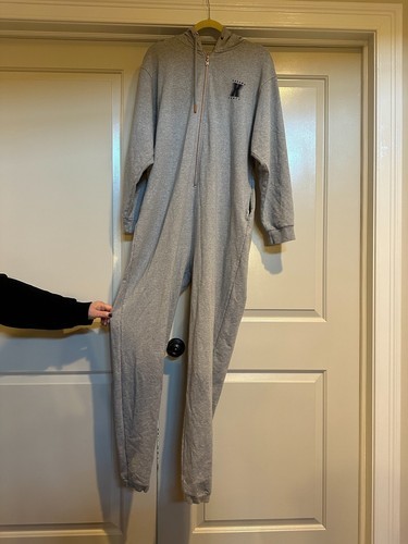 SAVAGE FENTY Heather Gray Hooded Cotton Blend Jumpsuit SZ L NWOT RIHANNA Item image 3