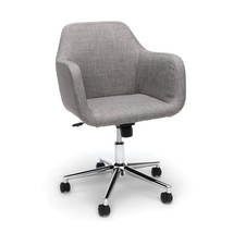 Upholstered Home Office Desk Chair, Grey, By Ofm. - £89.49 GBP