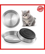 Durable Wide &amp; Shallow Cat Bowls - Non-Slip Silicone, 3 Pack for All Breeds - $33.65