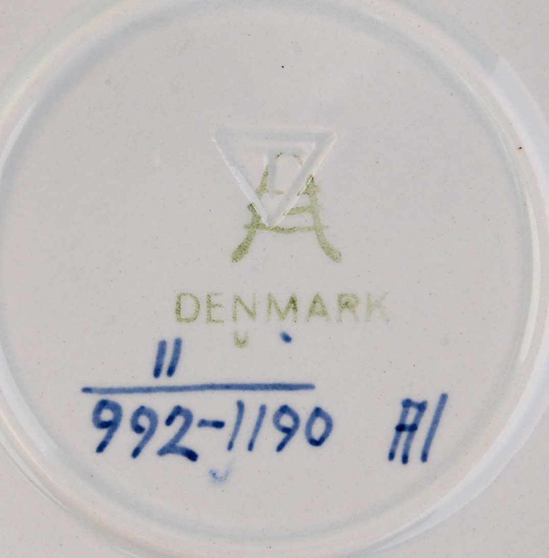 Royal Copenhagen Tranquebar Blue Demitasse Saucer Only 992-1190 Denmark Item image 2