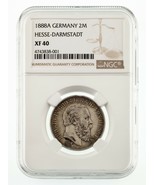 1888-A Germany Hesse-Darmstadt 2 Mark Silver Coin Graded by NGC as XF40 - $3,383.33 CAD