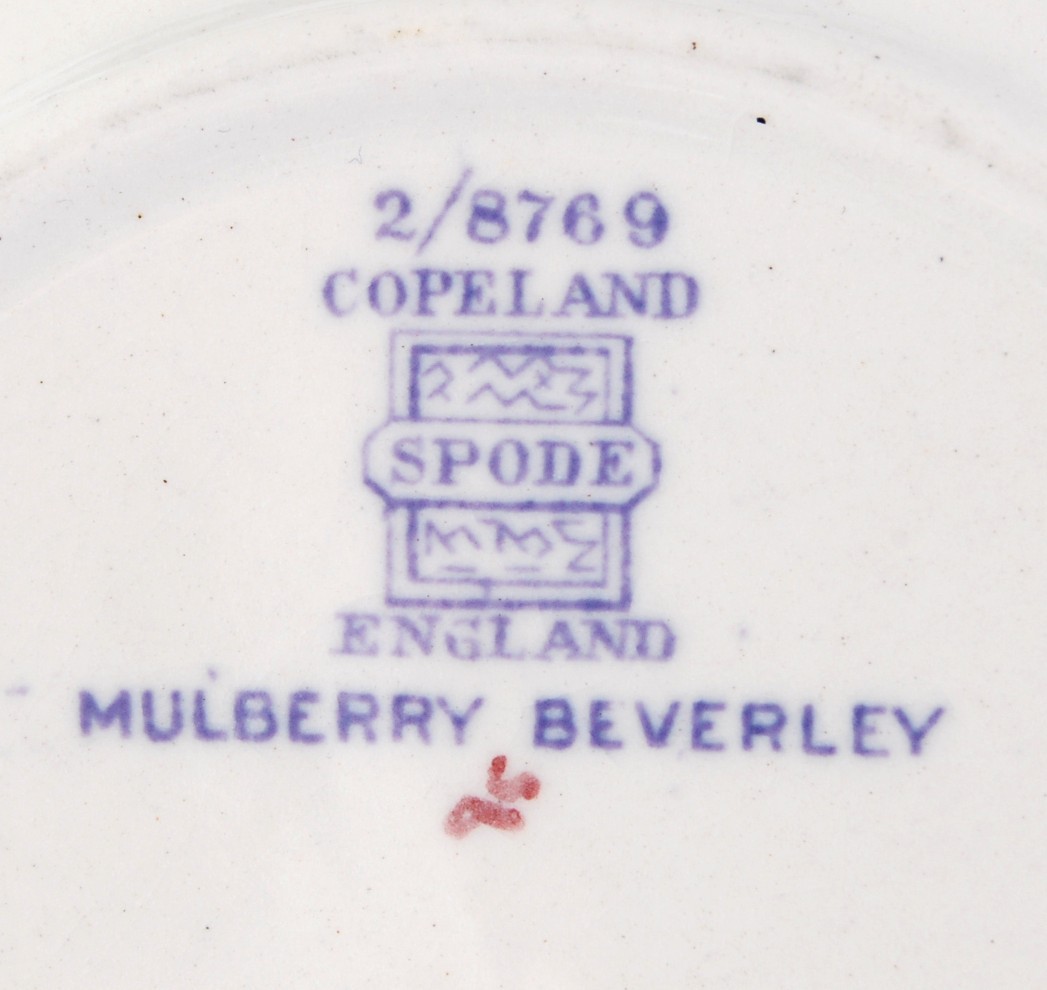 Spode Mulberry Beverley Purple Orphan Saucer 2/8769 Beverly Pie Crust Rim Item image 3