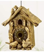 Woodland Bird House 10&quot; High Patina Finish Polyresin Hanging Chain Wild ... - £36.28 GBP