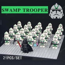 21Pcs Star Wars Minifigures Galactic Empire Army Swamp Troopers And Darth Vader  - £54.04 GBP