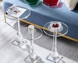 Clear Acrylic Round End Side Sofa Table Furniture Night Stand 13.8X13.8X... - $277.99