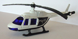 Maisto POLICE HELICOPTER DieCast White Chopper Copter 1:64 - $5.89