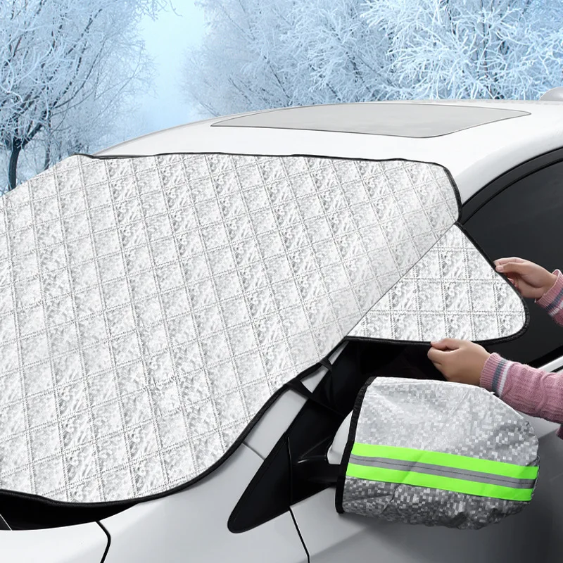 Snow-shielding cover for automobile winter front windshield antifreeze cover - £18.10 GBP