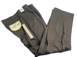 NEW Cherokee Men&#39;s Wrinkle Resist Khaki Pants Pleated Front Size 38x30 NWT Olive - £11.72 GBP