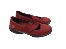 Timberland Mary Jane Red Comfort Flat Slip on Women&#39;s Shoes Size 8M - £10.93 GBP