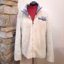 Pendleton Jacket Women&#39;s Large Sherpa blue Plaid cream off white zip up ... - $20.00