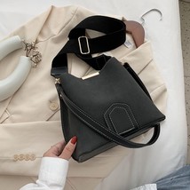 Vintage Scrub Leather Bucket Bags for Women 2021 Trending Designer Crossbody Sho - £38.16 GBP