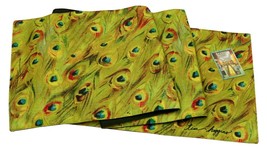 Peacock Dyed Eye Feathers Design Table Runner 13x72 inches - €11,06 EUR