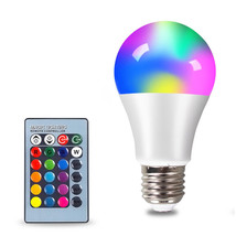 LED RGB Mood Light Bulb E27 Remote Controlled 85-265V - £17.65 GBP