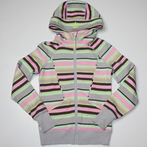Ivivva by Lululemon Girl&#39;s Good In the Hood Stripe Hoodie Sweatshirt Top size 8 - £19.68 GBP