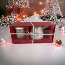 Rae Dunn Stacking Mugs &amp; Cocoa Pot Set Christmas Believe Snowman Gift NEW - £42.22 GBP