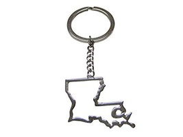 Kiola Designs Louisiana State Map Outline Keychain - £27.35 GBP