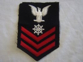 USN RATING BADGE - QUARTERMASTER 1st CLASS WW2 ERA DATED 1944  :KY23-3 - $15.84