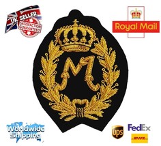 Bullion Embroidered Ralph Alphabet &quot;M&quot; Red Crown Blazer &quot;Handmade&quot;Bullio... - €20,83 EUR