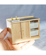 AirAds dollhouse 1:12 miniature kitchen furniture sink with baskets - £10.50 GBP