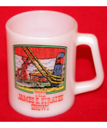 Vintage JAMES E STRATES SHOWS Federal Milk Glass COFFEE MUG CUP Carnival... - $2,745.29 MXN