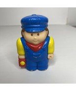 Vintage Playskool Plastic Little People Conductor Working Man Toy - $16.41 CAD