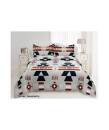 Geometric Pattern Bedding Set   Queen &amp; King Size Quilted Bedspreads Vel... - £61.28 GBP+