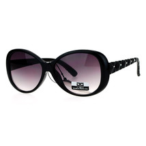 CG Eyewear Womens Sunglasses Round Oval Quilted Look Rhinestones Design - £8.80 GBP