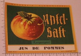 Vintage Jus De Pommes Antel Saft Label   - £7.11 GBP