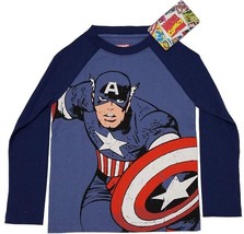 Marvel Comics Captain America Boys Long Sleeve Graphic Print Raglan T-Sh... - $12.86