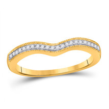 14kt Rose Gold Womens Round Diamond Enhancer Wedding Band 1/12 Cttw - £287.53 GBP