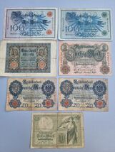 Set of 7, Germany, Deutschland Banknotes Mark ReichBanknote Paper Money ... - $24.65