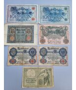 Set of 7, Germany, Deutschland Banknotes Mark ReichBanknote Paper Money ... - $24.65