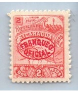 1896 NICARAGUA Stamp - Overprint &quot;Franqueo Oficial&quot;, 2P SC#O89 A47 - $2.48