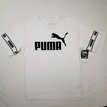 Puma Boys T-shirt Size Large 14-16 White Cotton TK21 - £13.23 GBP