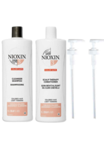 Nioxin System 3 Cleanser  &amp; Scalp Therapy conditioner 33.8oz Duo 2 Pumps - £35.84 GBP