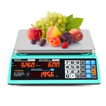 Price Computing Scale, Digital Food Commercial Scale, 88 Lb/40 Kg Electr... - $1,530.61 MXN